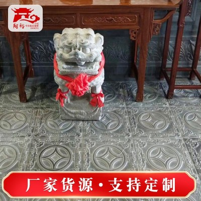 古建铺地砖 仿古中式室内外庭院广场粘土方砖 四合院唐莲铺地砖图3