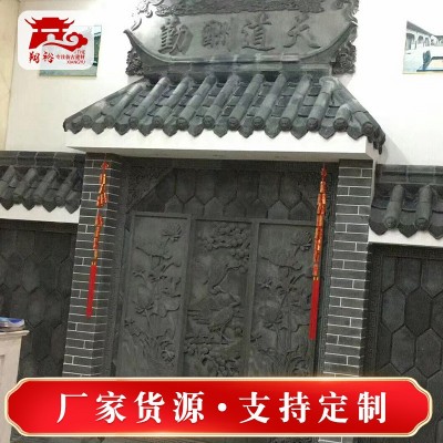 供应仿古面砖 古建外墙面砖 中式青砖贴片 室外四合院黏土青面砖图2