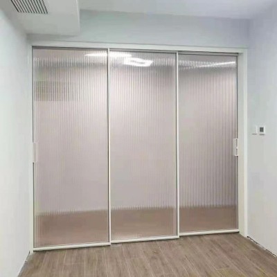 铝合金极窄推拉门阳台客厅室内三联动玻璃门钛镁窄边厨房极窄门图3