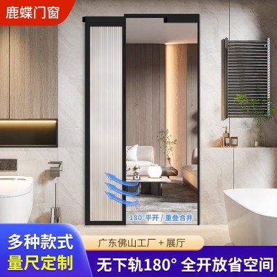 极窄pd门厨房浴室卫生间折叠门推拉门隔断客厅阳台三联动平移pt门图2