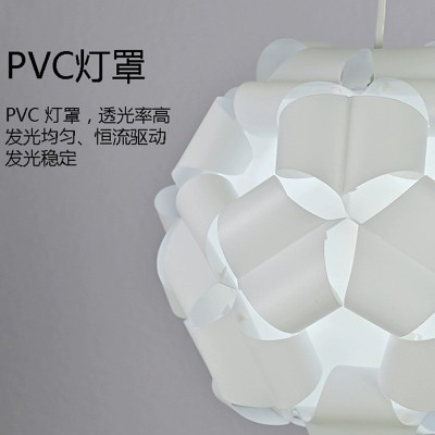 北欧现代简约羽毛餐吊灯创意个性茶室书房餐厅装饰圆形LED灯具图3