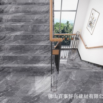 通体大理石楼梯踏步砖防滑梯级砖别墅楼梯瓷砖阶梯砖一体式图2