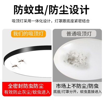 超薄LED三防吸顶灯批发圆形客厅卫生间阳台卧室餐厅灯阳台走廊灯图2