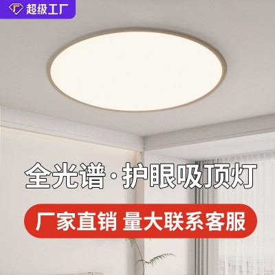 简约客厅吸顶灯全光谱97显高级感护眼灯卧室灯阳台灯全屋中山灯具