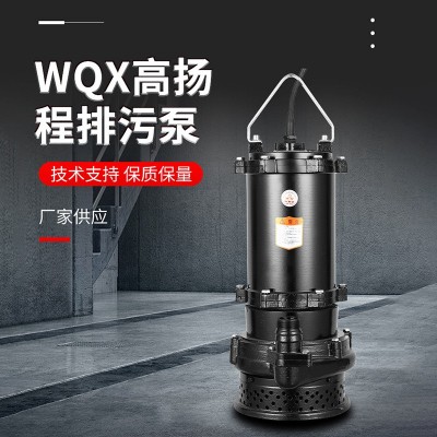 WQX高扬程排污泵 大流量高扬程无堵塞潜水排污泵 工程污水泵厂家图4