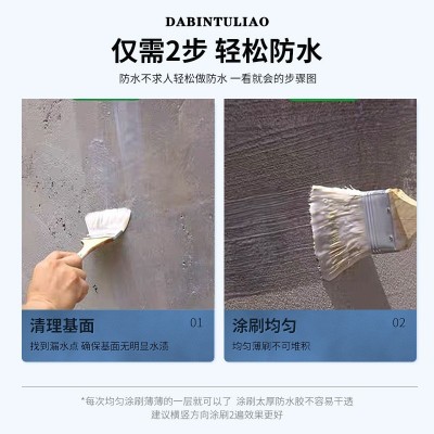 透明防水涂料卫生间浴室外墙液体卷材屋顶堵漏涂料丙烯酸 防水材料图4