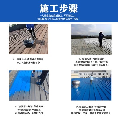 水性彩钢瓦翻新厂房钢铁结构固化剂免除锈打磨防腐防锈金属防锈漆图4