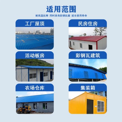 水性彩钢瓦翻新厂房钢铁结构固化剂免除锈打磨防腐防锈金属防锈漆图2