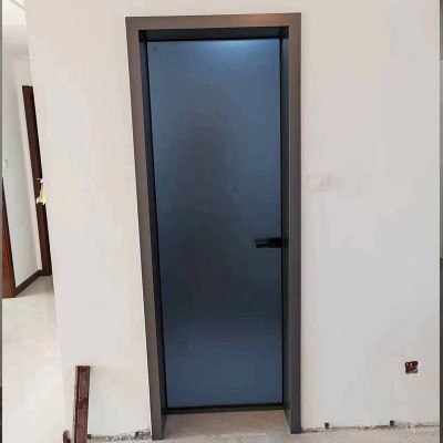 洗手间门厨房门卫浴门卫生间门铝合金门防水双层钢化玻璃门平开门图2