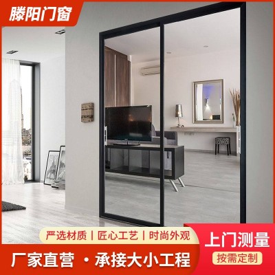 现代简约家用吊趟门窄边吊趟客厅厨房门厨房阳台客厅推拉吊趟门图1