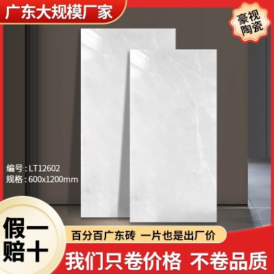 广东佛山陶瓷墙砖600×1200通体大理石无线连纹 大量现货工程砖图4