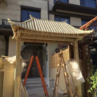 巧艺阁防腐木古建门头 牌坊 防腐防霉 牢固耐用图2