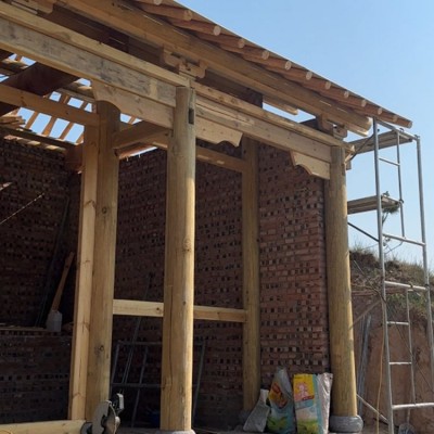 巧艺阁 防腐木佛龛 古建木质阁楼 寺庙中式建筑施工图5