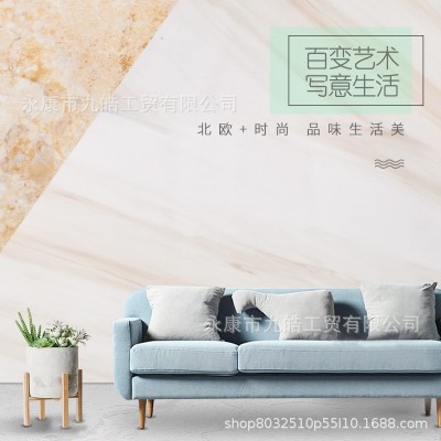 墙纸自粘仿大理石贴纸厨房贴纸防水防油耐高温家具餐桌子翻新墙贴图3
