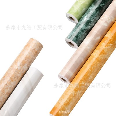 墙纸自粘仿大理石贴纸厨房贴纸防水防油耐高温家具餐桌子翻新墙贴图5