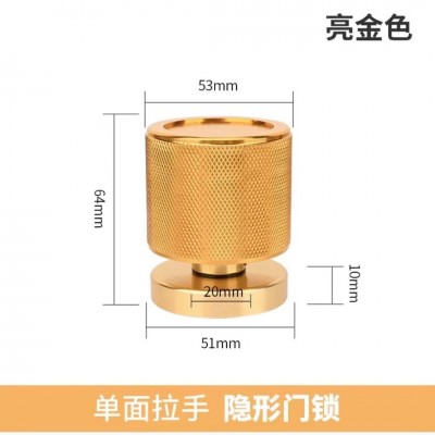 隐形门锁新款滚花工艺带锁体礼盒包装金属图4