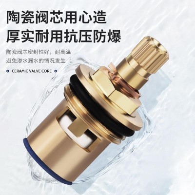 全铜体三角阀冷热三通一进二出马桶热水器一分二双出水4分三角阀图4