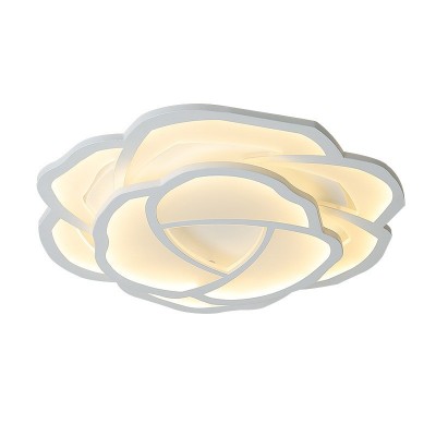 led吸顶灯创意温馨浪漫时尚房间灯现代简约玫瑰花餐厅主卧室灯具图5