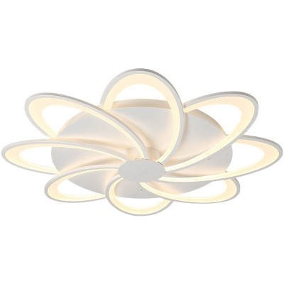 新款北欧简约现代装修餐厅LED灯饰创意亚克力卧室客厅花朵吸顶灯图5