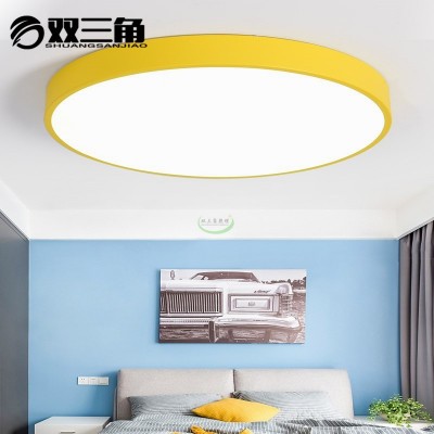 LED吸顶灯批发现代简约卧室灯马卡龙圆形儿童房客厅走廊书房阳台图4