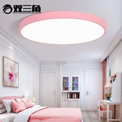 LED吸顶灯批发现代简约卧室灯马卡龙圆形儿童房客厅走廊书房阳台图3