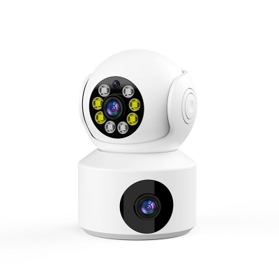 双目摄像头 1080p室内外安防监控器360度双光旋转摄像头 现货秒发图2