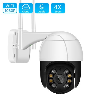 1080P高清网络WIFI摄像人体追踪室外IP66防雨球机远程监控摄像机图1