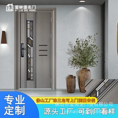 佛山不锈钢门厂定制304不锈钢防盗门爱林堡韩式入户门小区商品房图3
