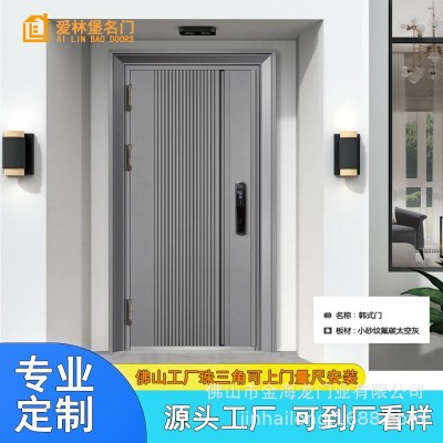 佛山不锈钢门厂定制304不锈钢防盗门爱林堡韩式入户门小区商品房图4