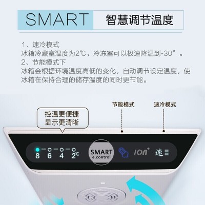 康佳BCD-405WD5EGX 405升大容量金色风冷无霜 静音电冰箱厂家直供图2