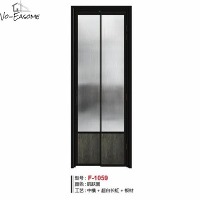 铝合金小PT门PD门玻璃门平开推拉门厨房门厕所门洗手间门时尚轻奢图2