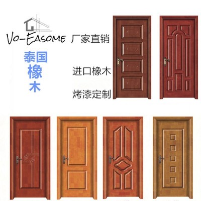厂家直供泰国橡木门烤漆复合实木门室内卧室房间酒店套装门隔音门图5
