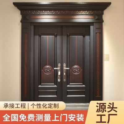 防盗门入户门别墅大门农村自建房大门精雕铸铝门加厚甲级防盗门图3