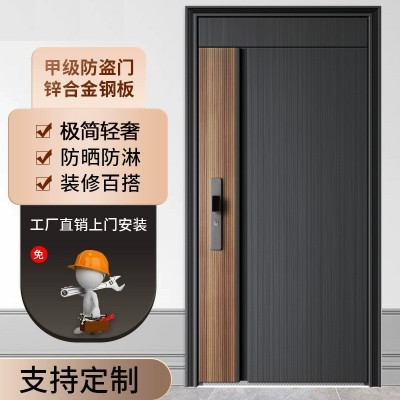 防盗门入户门进户门家用甲级锌合金大门子母门智能锁安全门进户门图1