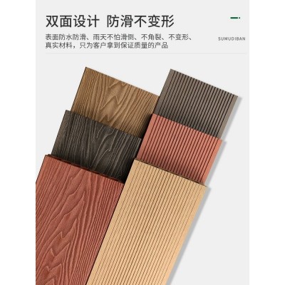 塑木地板室外免漆防腐木户外简约木塑地板二代共挤阳台庭院长条板图3