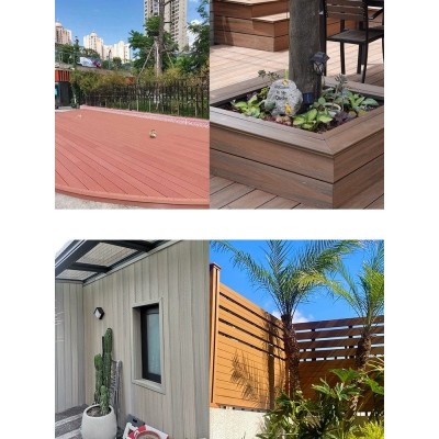 塑木地板室外免漆防腐木户外简约木塑地板二代共挤阳台庭院长条板图5