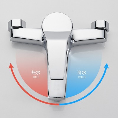 通用型全铜冷热淋浴龙头电热水器混水阀暗装三联浴缸龙头花洒套装图4