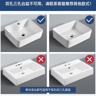 全铜单水冷热水龙头开关洗脸盆卫生间家用浴室柜台盆可旋转水龙头图4