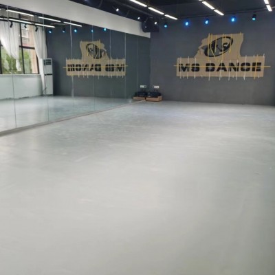 pvc塑胶地板贴舞蹈地胶垫瑜伽健身房地板革纯色灰色3.5mm 4mm 5mm