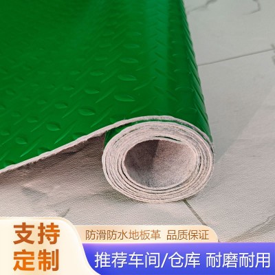 1.5mm钢板纹PVC无纺布木地板工程仓库水泥地场景搭建地板革图2