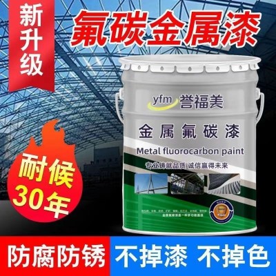 底面合一氟碳漆镀锌管户外栏杆不锈钢防锈漆桥梁工程机械用氟碳漆图2