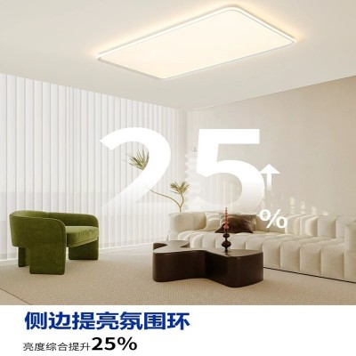 全光谱护眼客厅吸顶灯超薄现代简约LED护眼书房卧室灯高显指灯具图2
