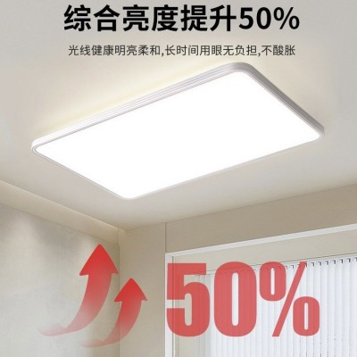 全光谱无缝隙客厅灯led吸顶卧室灯简约现代超薄护眼灯中山灯具图2