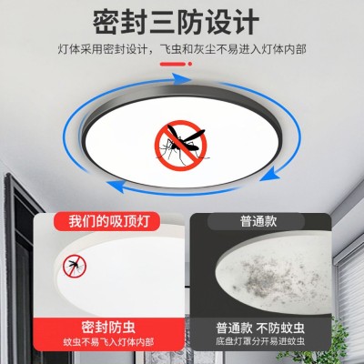 超薄吸顶灯卧室轻奢客厅灯LED三防灯圆形阳台灯简约灯饰现代灯具图4