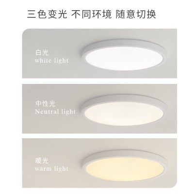 超薄全光谱吸顶灯卧室灯高级感阳台过道走廊无缝隙三防灯中山灯具图3