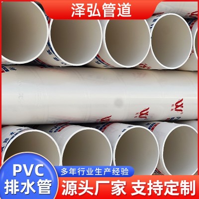 PVC排水管 大口径白色塑料污水雨水市政工程地埋地下水排污管道图2