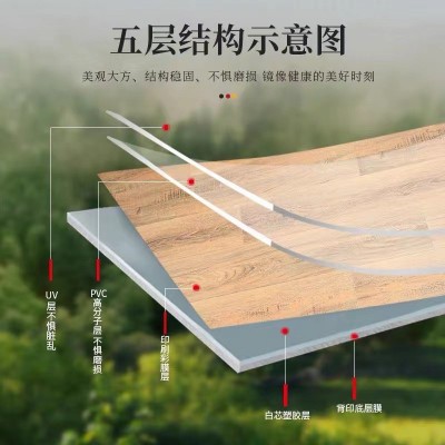 3.7米宽地板革水泥地专用加厚直接铺家用防滑耐磨自粘PVC地板批发图2