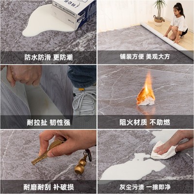 加厚地板革家用耐磨2.5米宽地板贴水泥地直接铺防水pvc塑胶地板图4