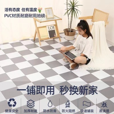 pvc地板革 3米宽家用水泥地专用加厚自粘地板贴商用地塑防水地垫图3