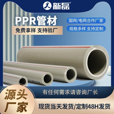 ppr白色灰色水管20-110加厚家装工程用自来水管ppr给水 管热水管图1